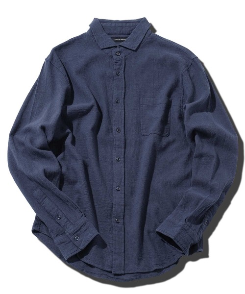 jiggys shop（ジギーズショップ）の「ストレッチ綿麻 長袖パナマ リネンシャツ（シャツ/ブラウス・メンズ・ブルー系その他/グレー系その他2/ブルー系その他3/グレー系その他4/ブルー系その他2/ベージュ系その他/ホワイト系その他/グレー系その他/グレー系その他3/ホワイト系その他2・MEDIUM/X-LARGE/SMALL/LARGE）」の11枚目の写真