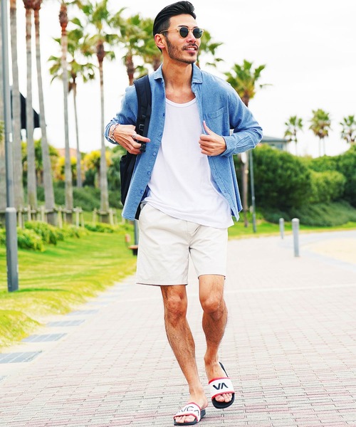 jiggys shop（ジギーズショップ）の「ストレッチ綿麻 長袖パナマ リネンシャツ（シャツ/ブラウス・メンズ・ブルー系その他/グレー系その他2/ブルー系その他3/グレー系その他4/ブルー系その他2/ベージュ系その他/ホワイト系その他/グレー系その他/グレー系その他3/ホワイト系その他2・MEDIUM/X-LARGE/SMALL/LARGE）」の16枚目の写真