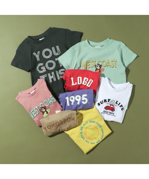 BREEZE(ブリーズ)の「【WEB限定/8柄展開】カラバリプリント半袖Tシャツ(Tシャツ/カットソー・キッズ・ベージュ/オフホワイト/ミント/チャコール/レモンイエロー/ピンク/パープル/レッド・100/140/80/110/120/130/90)」の9枚目の写真