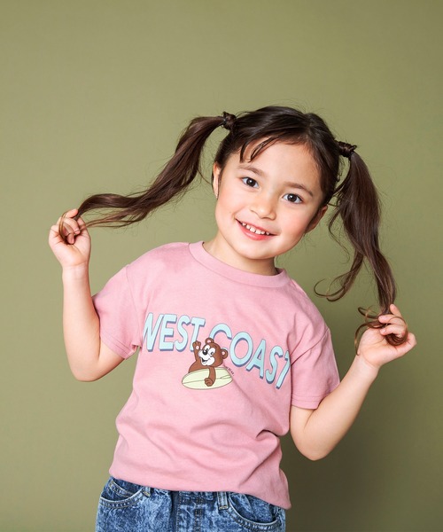 BREEZE(ブリーズ)の「【WEB限定/8柄展開】カラバリプリント半袖Tシャツ(Tシャツ/カットソー・キッズ・ベージュ/オフホワイト/ミント/チャコール/レモンイエロー/ピンク/パープル/レッド・100/140/80/110/120/130/90)」の1枚目の写真