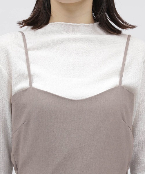 LAKOLE（ラコレ）の「ビスチェサロペット / 190615（サロペット/オーバーオール・レディース・ライトグレー/ブラック・SMALL/MEDIUM）」の5枚目の写真