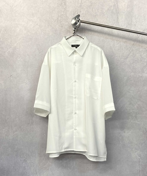 En serio TOKYO(エンソリオトーキョー)の「ターンバックスリーブ ワイドシルエット トロミドレープシャツ(シャツ/ブラウス・メンズ・ブラック/チャコールグレー/ホワイト・M/L)」の13枚目の写真