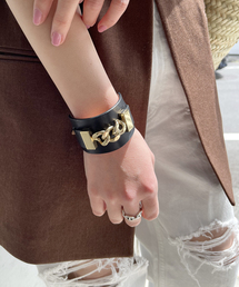 【MAISON BOINET / メゾンボワネ】チェーン*レザーブレスレット