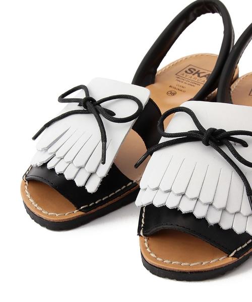 Another Edition（アナザーエディション）の「SKA AVARCAタッセルフラットサンダル/BCSKA/A TSL FLT SNDL◆（サンダル・レディース・ホワイト/ブラック・38/37/36）」の6枚目の写真