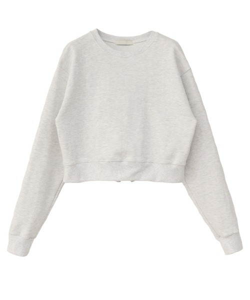 ISOOK（アイスー）の「バックデザインスウェット(chiica select) / デザインスウェット クロップド丈 ショート丈 プルオーバー トレーナー デザイントップス 裏毛 春 春トップス（スウェット・レディース・ライトグレー/ブラック/チャコールグレー/ベージュ・FREE）」の16枚目の写真