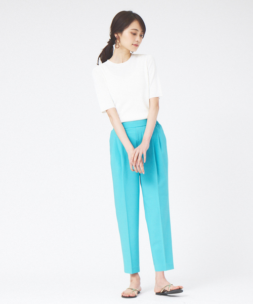 abahouse mavie（アバハウスマヴィ）の「【感嘆パンツ】ドライタッチ・タックテーパードパンツ（スラックス・レディース・ライトブルー/ブラック/グレイッシュベージュ・40/38/36/34/32）」の8枚目の写真