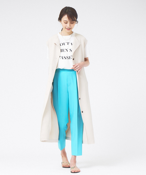 abahouse mavie（アバハウスマヴィ）の「【感嘆パンツ】ドライタッチ・タックテーパードパンツ（スラックス・レディース・ライトブルー/ブラック/グレイッシュベージュ・40/38/36/34/32）」の9枚目の写真