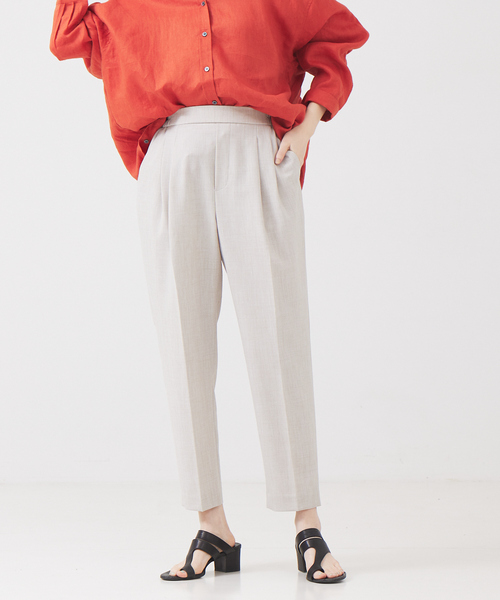 abahouse mavie（アバハウスマヴィ）の「【感嘆パンツ】ドライタッチ・タックテーパードパンツ（スラックス・レディース・ライトブルー/ブラック/グレイッシュベージュ・40/38/36/34/32）」の20枚目の写真