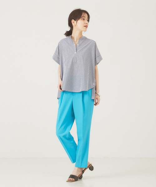 abahouse mavie（アバハウスマヴィ）の「【感嘆パンツ】ドライタッチ・タックテーパードパンツ（スラックス・レディース・ライトブルー/ブラック/グレイッシュベージュ・40/38/36/34/32）」の22枚目の写真