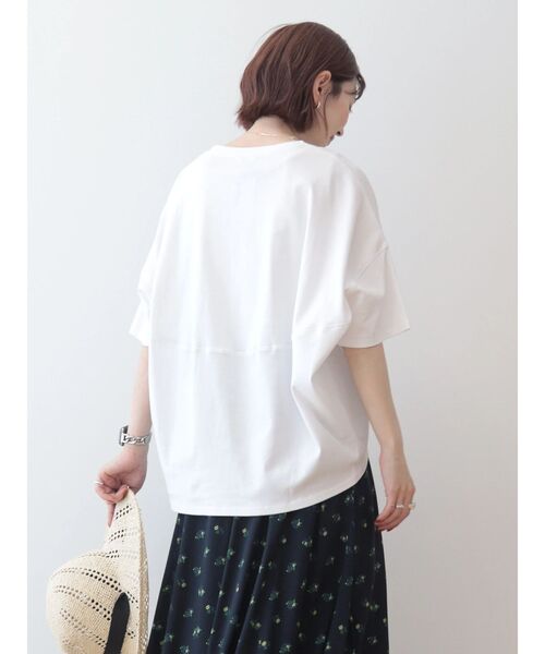 AMERICAN HOLIC(アメリカンホリック)の「UVカット コクーン半袖カットプルオーバー(Tシャツ/カットソー・レディース・グレイッシュベージュ/ライトイエロー/チャコールグレー/オフホワイト/ブルー/ミント・L/M)」の12枚目の写真