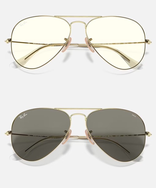 Ray-Ban(レイバン)の「Ray-Ban レイバン サングラス AVIATOR CLEAR EVOLVE 0RB302555001/5F(調光レンズ)(サングラス・メンズ・ゴールド・55)」の15枚目の写真