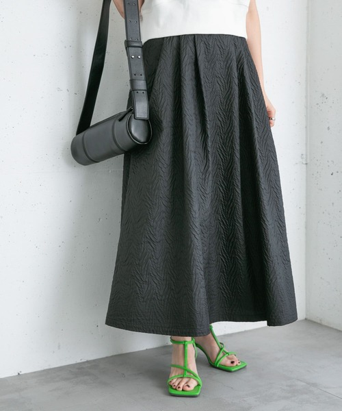 セール】フクレジャガードタックフレアスカート（スカート）｜KBF