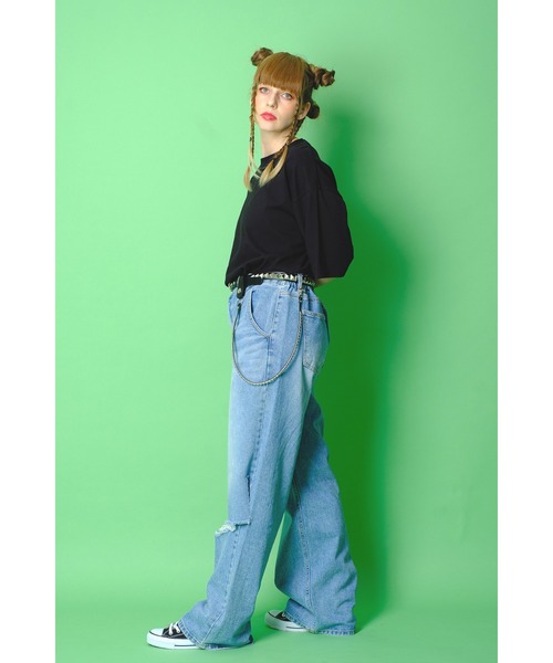 an meets zakka(アンミツザッカ)の「an meets zakka ピラミッドスタッズレザーウォレットチェーン(ウォレットチェーン・メンズ・A・ONE SIZE)」の4枚目の写真
