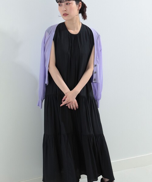 Ray BEAMS(レイビームス)の「Ray BEAMS / ティアード フレンチスリーブ ワンピース(ワンピース・レディース・ブラック/イエロー/ケリー・ONE SIZE)」の11枚目の写真