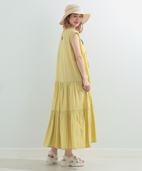 Ray BEAMS(レイビームス)の「Ray BEAMS / ティアード フレンチスリーブ ワンピース(ワンピース・レディース・ブラック/イエロー/ケリー・ONE SIZE)」の15枚目の写真