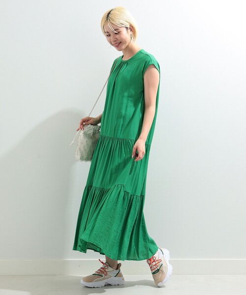 Ray BEAMS(レイビームス)の「Ray BEAMS / ティアード フレンチスリーブ ワンピース(ワンピース・レディース・ブラック/イエロー/ケリー・ONE SIZE)」の13枚目の写真