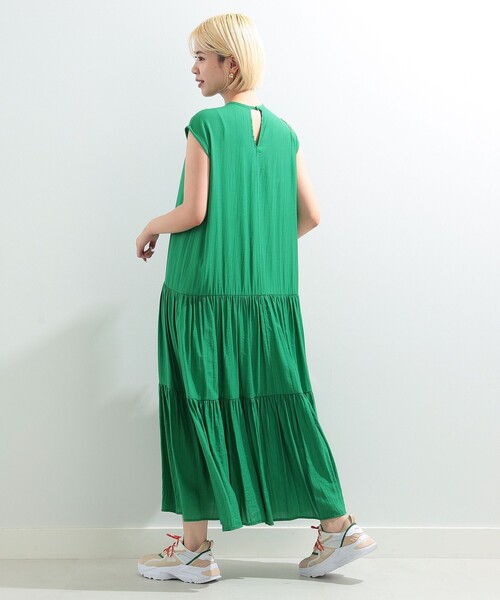 Ray BEAMS(レイビームス)の「Ray BEAMS / ティアード フレンチスリーブ ワンピース(ワンピース・レディース・ブラック/イエロー/ケリー・ONE SIZE)」の9枚目の写真