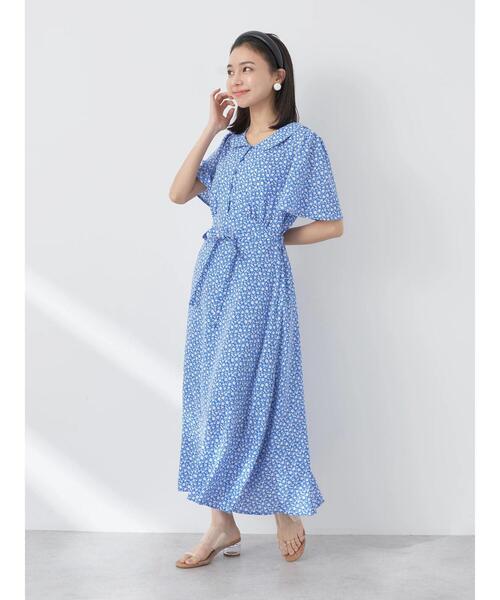 earth music&ecology（アースミュージックアンドエコロジー）の「ちょっとレトロなワンピース（ワンピース・レディース・ブラック/レッド/ブルー/グリーン・M/S）」の17枚目の写真