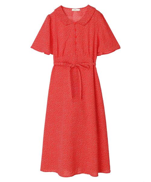 earth music&ecology（アースミュージックアンドエコロジー）の「ちょっとレトロなワンピース（ワンピース・レディース・ブラック/レッド/ブルー/グリーン・M/S）」の11枚目の写真