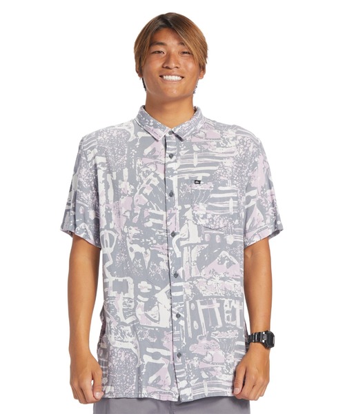 Quiksilver(クイックシルバー)の「NU VINTAGE SS/クイックシルバー半袖総柄シャツ(シャツ/ブラウス・メンズ・グレー・MEDIUM/LARGE/SMALL)」の6枚目の写真