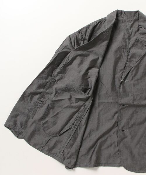 GOLD（ゴールド）の「東洋エンタープライズ GOLD / ゴールド：COTTON/SILK CHAMBRAY TAILORED JACKET：23A-GL15255[MUS]（テーラードジャケット・メンズ・ネイビー/ブラック・L/M/S）」の4枚目の写真