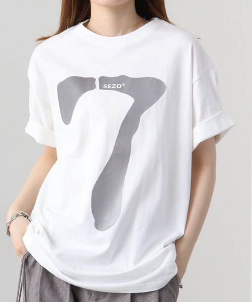 FEVERTIME★韓国 23 E Logo Shirring Crop T-shirts 半袖Tシャツ ABETTOR SELECT 韓国ファッション SEZOブランド NO.7モチーフ