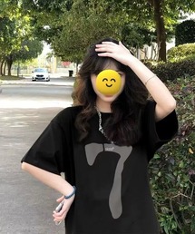ABETTOR SELECT 韓国ファッション SEZOブランド NO.7モチーフロゴ 半袖Tシャツ
