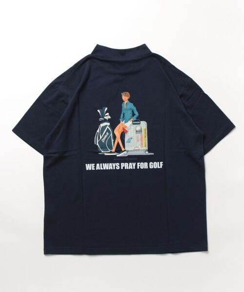 BENCH AT THE GREENE GOLF(ベンチアットザグリーンゴルフ)の「BENCH AT THE GREENE GOLF / ゴルフウェア 鹿の子モックネック 消臭・速乾・接触冷感(シャツ/ブラウス・メンズ・オフホワイト/ブラック/ネイビー・MEDIUM/LARGE/X-LARGE)」の14枚目の写真