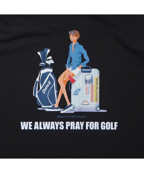 BENCH AT THE GREENE GOLF(ベンチアットザグリーンゴルフ)の「BENCH AT THE GREENE GOLF / ゴルフウェア 鹿の子モックネック 消臭・速乾・接触冷感(シャツ/ブラウス・メンズ・オフホワイト/ブラック/ネイビー・MEDIUM/LARGE/X-LARGE)」の11枚目の写真