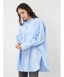 Mila Owen | バンドカラーオーバーシャツ【ウォッシャブル/手洗い】(シャツ/ブラウス)