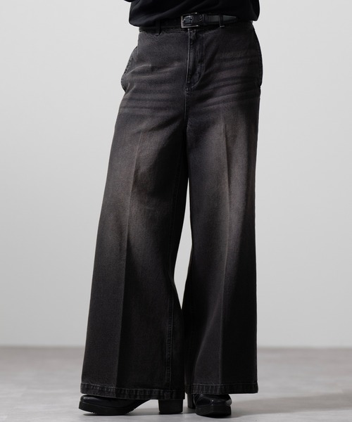 CLEL】Vintage Design Flare Denim Pants /ヴィンテージデザイン