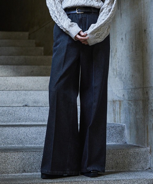 セール】【CLEL】Vintage Design Flare Denim Pants /ヴィンテージ