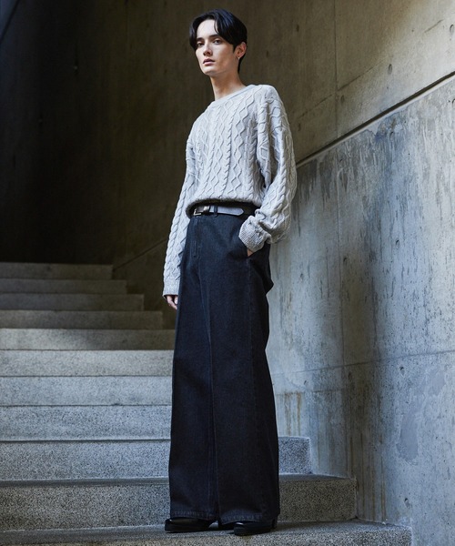 セール】【CLEL】Vintage Design Flare Denim Pants /ヴィンテージ