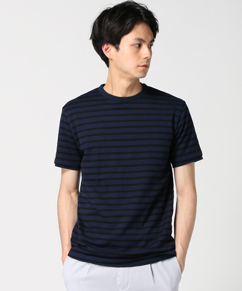 EDIFICE(エディフィス)の「◇メッシュボーダーC/N S/S(Tシャツ/カットソー・メンズ・その他9/マルチ・46/44/48)」の2枚目の写真