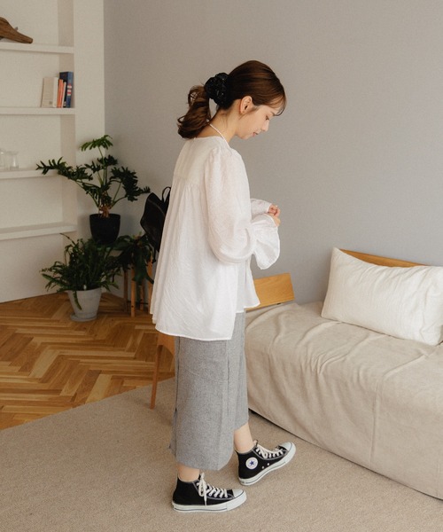 flower(フラワー)の「タイニードットシュシュ(シュシュ・レディース・アイボリー/ブラック・FREE)」の10枚目の写真