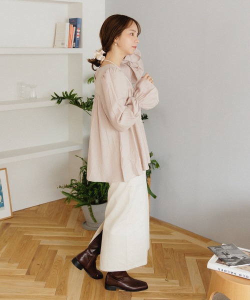 flower(フラワー)の「タイニードットシュシュ(シュシュ・レディース・アイボリー/ブラック・FREE)」の12枚目の写真