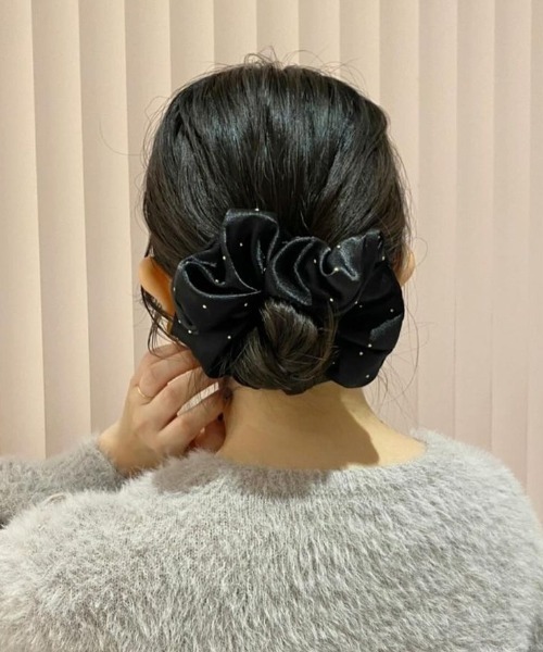 flower(フラワー)の「タイニードットシュシュ(シュシュ・レディース・アイボリー/ブラック・FREE)」の14枚目の写真