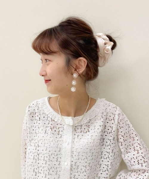 flower(フラワー)の「タイニードットシュシュ(シュシュ・レディース・アイボリー/ブラック・FREE)」の15枚目の写真