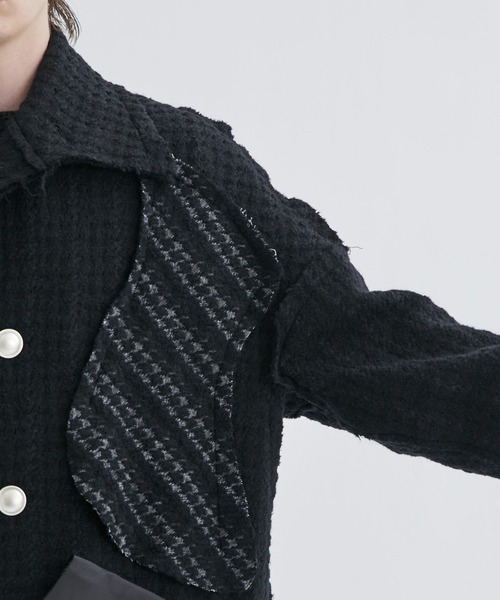 sulvam/サルバム】HOUNDSTOOTH OVER COAT（ステンカラーコート