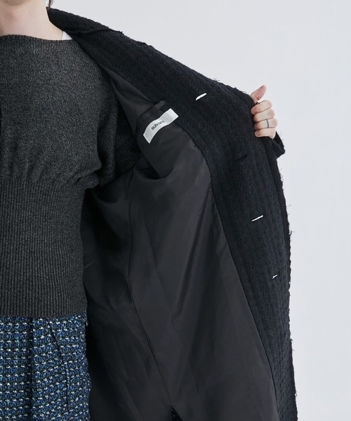 sulvam(サルバム)の「【sulvam/サルバム】HOUNDSTOOTH OVER COAT(ステンカラーコート・メンズ・ホワイト/ブラック・S/M)」の17枚目の写真