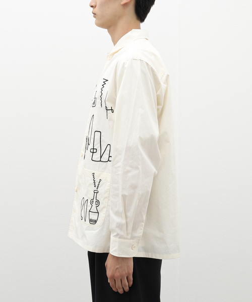 B.C STOCK(ベーセーストック)の「CRAFT MOTIF OVERSHIRT(シャツ/ブラウス・メンズ・ネイビー/アイボリー・MEDIUM/LARGE)」の7枚目の写真