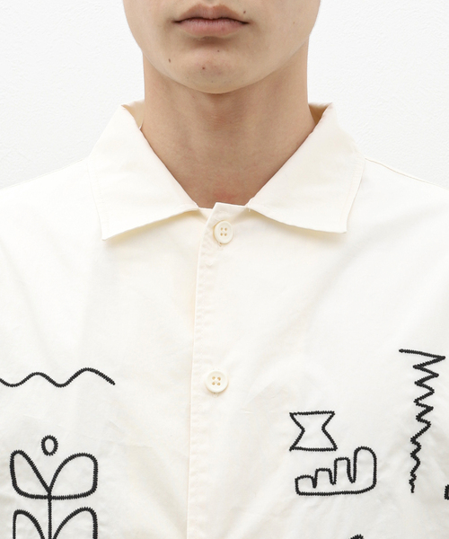 B.C STOCK(ベーセーストック)の「CRAFT MOTIF OVERSHIRT(シャツ/ブラウス・メンズ・ネイビー/アイボリー・MEDIUM/LARGE)」の9枚目の写真