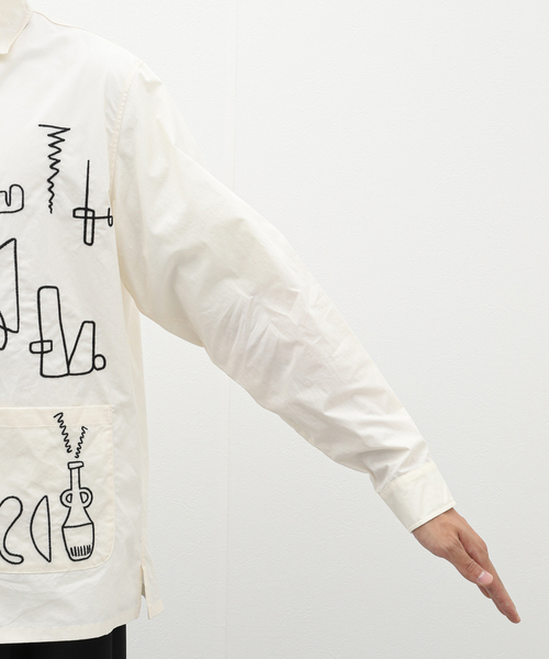 B.C STOCK(ベーセーストック)の「CRAFT MOTIF OVERSHIRT(シャツ/ブラウス・メンズ・ネイビー/アイボリー・MEDIUM/LARGE)」の11枚目の写真