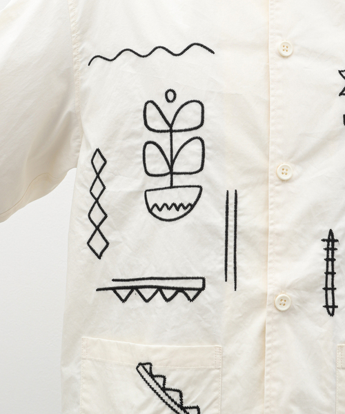 B.C STOCK(ベーセーストック)の「CRAFT MOTIF OVERSHIRT(シャツ/ブラウス・メンズ・ネイビー/アイボリー・MEDIUM/LARGE)」の13枚目の写真