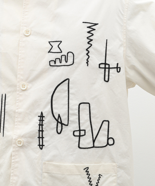 B.C STOCK(ベーセーストック)の「CRAFT MOTIF OVERSHIRT(シャツ/ブラウス・メンズ・ネイビー/アイボリー・MEDIUM/LARGE)」の14枚目の写真