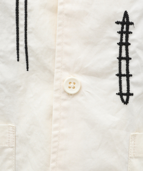 B.C STOCK(ベーセーストック)の「CRAFT MOTIF OVERSHIRT(シャツ/ブラウス・メンズ・ネイビー/アイボリー・MEDIUM/LARGE)」の18枚目の写真