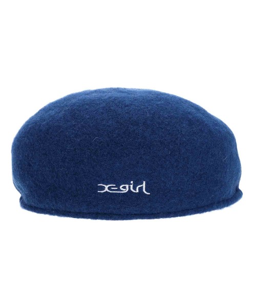 X-girl(エックスガール)の「BASIC HUNTING CAP(ハンチング/ベレー帽・レディース・ブラック/ブルー/ベージュ・ONE SIZE)」の6枚目の写真