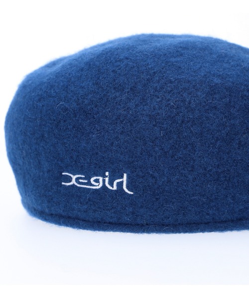 X-girl(エックスガール)の「BASIC HUNTING CAP(ハンチング/ベレー帽・レディース・ブラック/ブルー/ベージュ・ONE SIZE)」の9枚目の写真