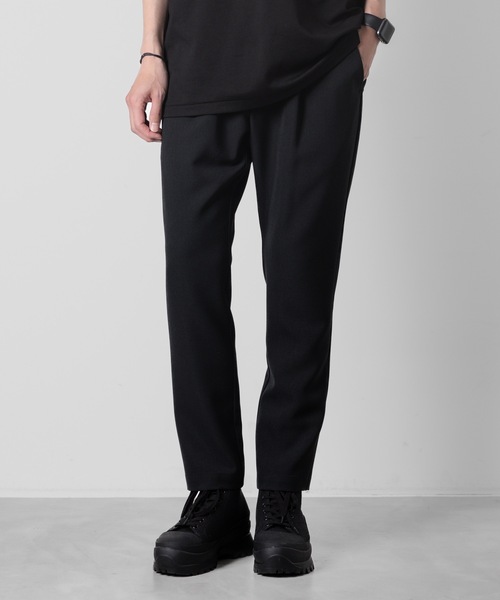 ATTACHMENT（アタッチメント）の「【 直営店・ZOZOTOWN限定 】PEライトトロ ワンタックイージーパンツ/PE LIGHT TROPICAL 1TUCK EASY TROUSERS（スラックス・メンズ・ネイビー/ブラック/ブルーグレー・3/2/1/4）」の2枚目の写真