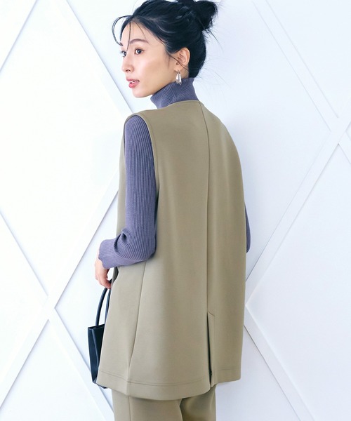 coca（coca）（コカ）の「ダンボールベスト（ベスト・レディース・ベージュ/ブラック・L/M）」の5枚目の写真